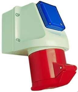 Walther 135 32A 5P 400V 6h IP44 with Schuko socket mini combo wall socket