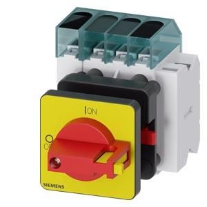 Siemens 3LD3350-1TL13 switch disconnector 3LD3 Iu=40A 3p+N 15.0kW red/yellow 1NC+1NO