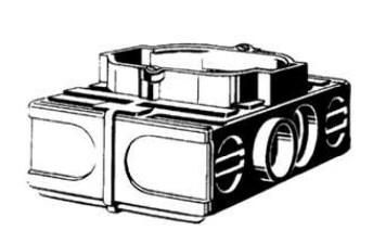 Kaiser 1066-00 with double socket device junction box, 1066-00