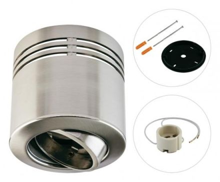 EVN 753813 round black chr sat. GU10 max.50W 230V ceiling light