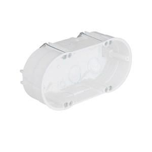Kaiser 9062-77 halogen-free white cavity wall double device junction box, 9062-77
