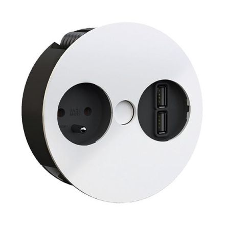 Bachmann 931.232 power strip TWIST 1xUTE 1xUSB RAL9010 2.0m
