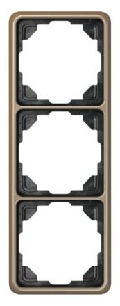Jung CD583GB frame 3-way, vertical and horizontal mounting, anodised aluminium, CD 500, gold-bronze