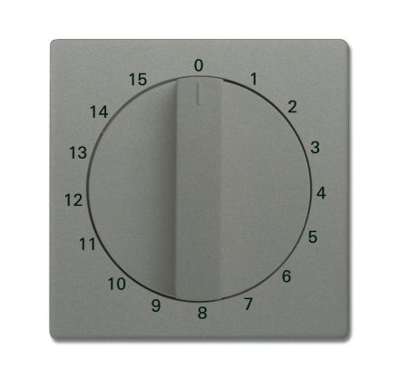 Busch-Jaeger 1770-803-103 Central plate, with rotary knob, with print grey metallic