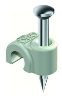 OBO Bettermann 2005 for cable 5mm L: 18mm light grey ISO nail clip, 2227347
