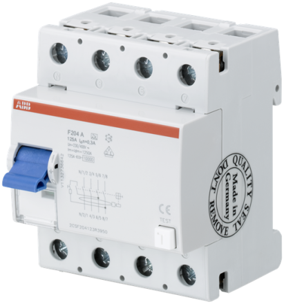 ABB Stotz-Kontakt 2CSF204223R3950 F204AS-125/0.3L 4-pole residual current circuit breaker