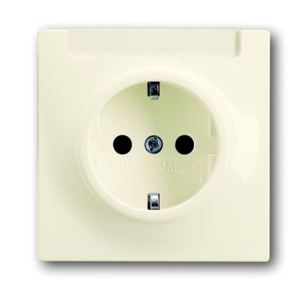 Busch-Jaeger 20 EUN-72 SCHUKO® socket insert, with label field ivory/white