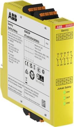 ABB Stotz-Kontakt 2TLA010041R0601 SENTRY BSR23P Relay outputs 4NO+1NC safety relay