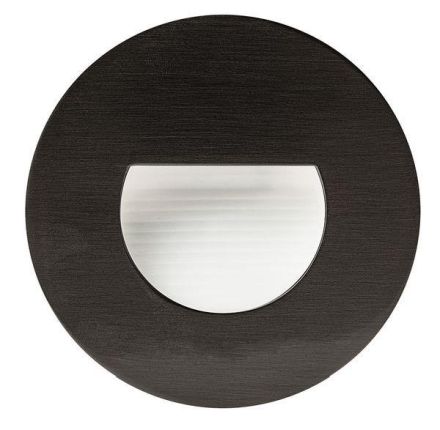 Ledxon 7008210 EDOS 1.5W 80lm 3000K 100° black round LED recessed wall light LB23