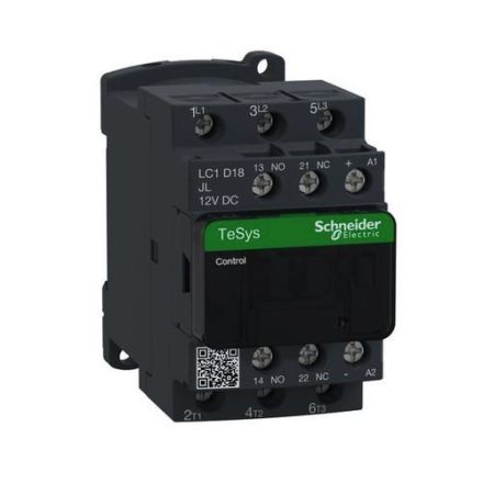 Schneider Electric LC1D18JL 3-pole 18A 12VDC 1S/1OE contactor