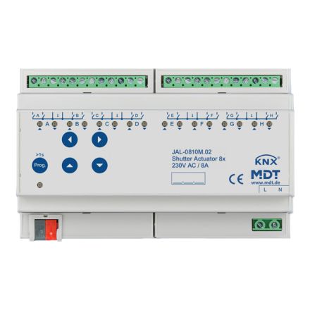 MDT JAL-0810M.02 KNX blind actuator 230 V | 8-way, travel time measurement