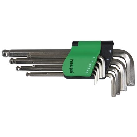 HAUPA 100927 Wrench set 6-edge folding handle 9pcs