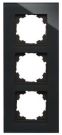 Kopp 405505007 3-way HK07 black glass cover frame