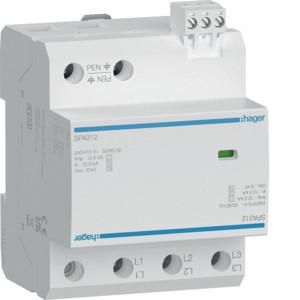 Hager SPA312 T1+T2+T3 3P 12.5kA FM TN-C surge arrester