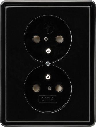 Gira 079547 double socket earth pin KS S-Color black