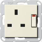 Gira 277801 socket BS 13 A KS switchable System 55 cream white