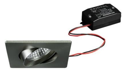 Brumberg 38455153 230V AC 6W 3000K nickel ma LED recessed ceiling spotlight