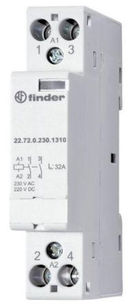 Finder 22.72.0.230.1310 2 NO contacts 32A, coil 230V installation contactor