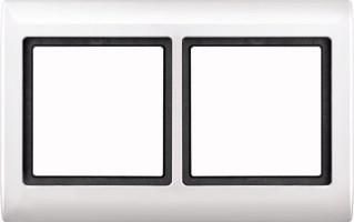 MERTEN 400219 frame 2-way polar white AQUADESIGN