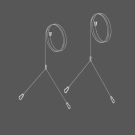 RZB 982642.000 Light Case Y d1,2x1500+700 LP 1750 alu cable suspension