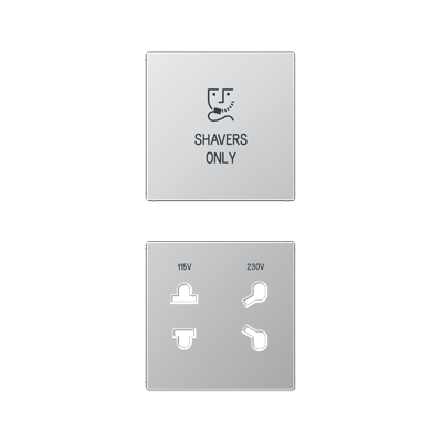 Jung SOA7522ALPL cover 2-way, Shavers only, Series A, aluminium
