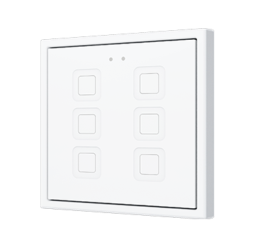 ZENNIO ZVIT70X6W KNX pushbutton sensor Tecla 70 | 6-fold | white