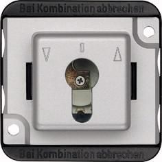 MERTEN 318760 roller shutter button insert matt silver PANZER