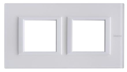Bticino HA4802M2HVBB frame 2-way horizontal white glass, (white)