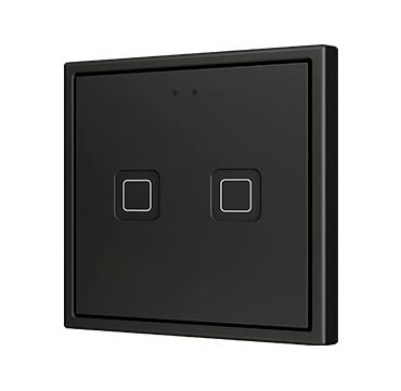 ZENNIO ZVIT70X2A KNX pushbutton sensor Tecla 70 | 2-fold | black