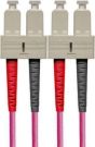 Paschke Datensysteme F03037OM4-1 dx. 50/125m OM4 pink SCd/SCd 1m fiber optic patch cable