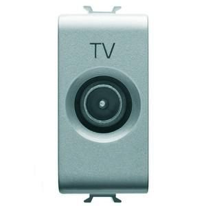 Gewiss GW14363 1M IEC connector attenuation 10dB titanium TV socket