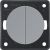Berker 936552507 rocker switch grey, glossy Integro Flow/Pure