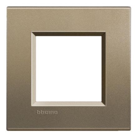 Bticino LNA4802SQ Light frame SQUARE 2-module, (Bronze)