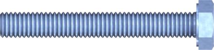 Reisser 000933S021-0800254-1 DIN 933 thread screw, hexagon VG, M 8 X 25, steel, galvanized, blue pass., packed 200 a