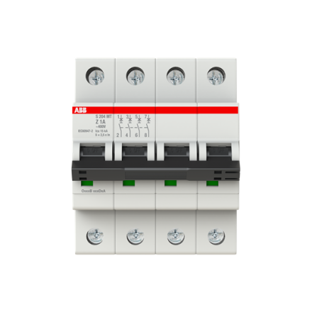 ABB Stotz-Kontakt 2CDS274445R0218 S204MT-Z1 Z-Char.10kA 1A 4P circuit breaker
