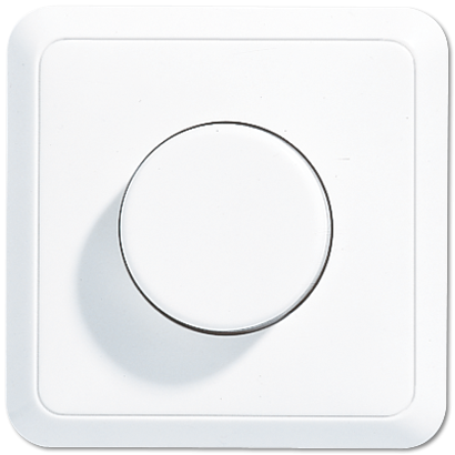 Jung CD5544.03VWW rotary dimmer LED with rotary off switch, with frame, CD series, alpine white