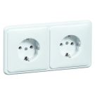 Hochköpper 00490321 H 80.6512 SI/572.02 2-way white socket SCHUKO Hochköpper 00490321 H 80.6512 SI/572.02 2-way white socket SCHUKO