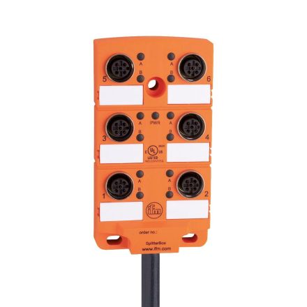 ifm electronic EBC020 6-way M12 5-pin DC PNP halogen-free si central distributor