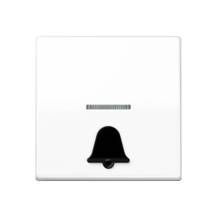 Jung AS591K1KO5WW rocker switch 1-way with light guide, with touch-sensitive bell symbol, Duroplast, AS series, alpine white