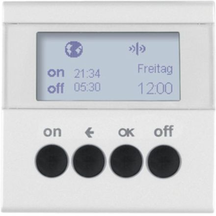 BERKER 85745289 KNX-RF timer quicklink S.1/B.3/B.7 | with display | polar white glossy