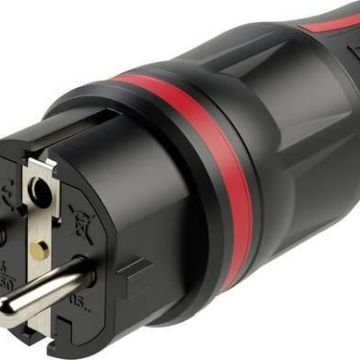 PCE 05721-sr TopTaurus2 2SL IP54 black/red rubberized safety plug