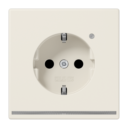 Jung LS1520-OLNW SCHUKO socket, 16 A 250 V ~, with LED orientation light, integrated increased contact protection, SAFETY+, thermoplastic, LS series, white