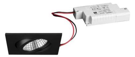 Brumberg 39355083 230V AC 6W 3000K IP65 black LED recessed ceiling spotlight