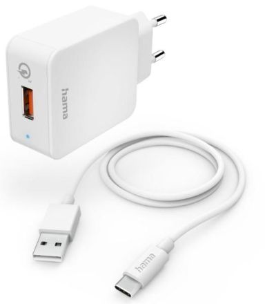 Hama 201626 USB-C, 19.5 W, 1.5 m, white fast charger