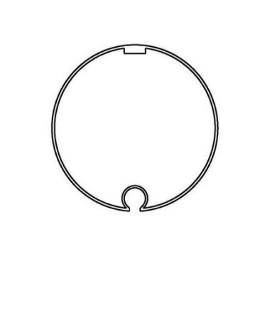 Rademacher 93780140 Adapter/driver AM60-D78R D78/60 round groove in polybag