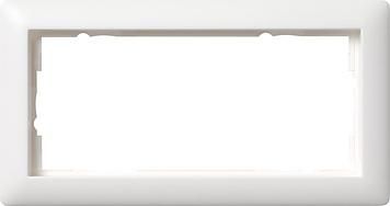 Gira 100204 2-way cover frame without centre bar Standard 55 pure white matt