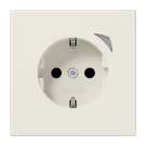 Jung BTLS1521S SCHUKO socket, 16 A 250 V ~, screw terminals, with function display, integrated increased contact protection, SAFETY+, thermoplastic, LS series, white