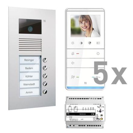 TCS PVU17050-0010 video:pack 5-button AVU+IVW5111 UP video intercom set