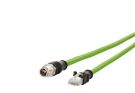 METZ CONNECT M12+RJ45 connector straight 8-pin 40.0m connection cable, 142M2X15400
