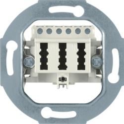 Berker 450002 TAE socket 3 x 6NFN white, matt module inserts